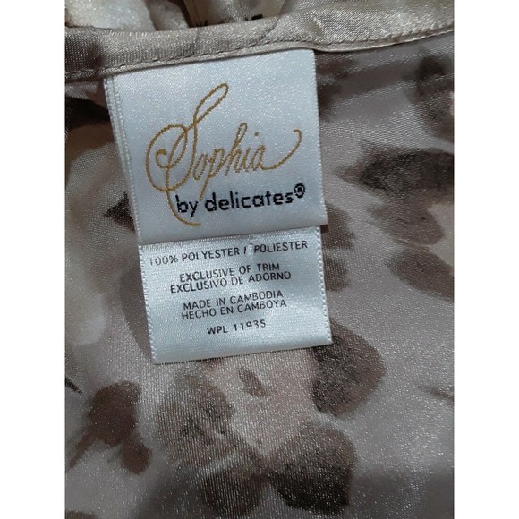 Vintage Negligee, Sophia By Delicates Floral Chemise Size M Nightgown - Picture 6 of 7